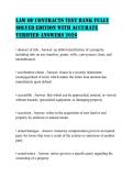 LAW OF CONTRACTS TEST BANK FULLY SOLVED EDITION WITH ACCURATE VERIFIED ANSWERS 2026