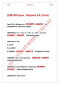  Exam &lpar;elaborations&rpar; SCM 300 EXAM 1 &lpar;MODULES 1-4&rpar; &vert; EDDIE DAVILA ASU 2026 &vert; Actual Exam Questions & Well-Revised Answers &vert; Graded A&plus; Master Set BUNDLE