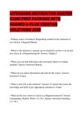 LIFEGUARD INSTRUCTOR MASTER EXAM PREP PACKAGE WITH GRADED A PLUS VERIFIED SOLUTIONS 2026