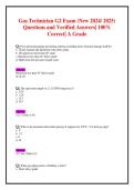 Gas Technician G2 Exam &lpar;New 2024&sol; 2025&rpar; Questions and Verified Answers&vert; 100&percnt; Correct&vert; A Grade