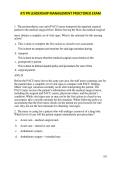 ATI PN LEADERSHIP MANAGEMENT PROCTORED EXAM QUESTIONS AND CORRECT ANSWERS 