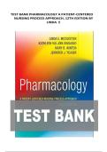 Test Bank for Pharmacology 12th Edition McCuistion &vert; Verified Answers All Chapters &vert; Updated 2026