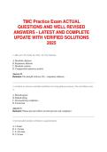 TMC PRACTICE EXAM 2025&sol;2026 &vert; 160&plus; Actual Questions & Detailed Rationales &vert; NBRC Curriculum Verified A&plus; Solutions &lpar;Latest Update&rpar;