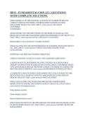 HESI - FUNDAMENTALS BSN 225 &vert;&vert; QUESTIONS WITH COMPLETE SOLUTIONS&period;