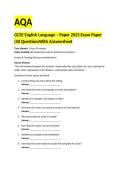 AQA GCSE ENGLISH LITERATURE 2025 PAPER PACK MERGED WTH MARKING SCHEMES &lpar; INCLUDES PP 1F&comma; PP1H&comma; PP2F&comma;PP2H &rpar;