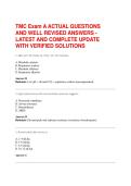 TMC PRACTICE EXAM 2025&sol;2026 &vert; 160&plus; Actual Questions & Detailed Rationales &vert; NBRC Curriculum Verified A&plus; Solutions &lpar;Latest Update&rpar;