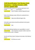CJIS Recertification Test Review Exam Questions &plus; Verified Answers 100- correct&comma; Update 2026&period;docx