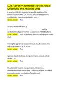 CJIS Security Awareness Exam Actual Questions and Answers 2026&period;docx