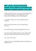 MDC 1 EXAM 1 ACTUAL EXAM ELITE REVIEW WITH COMPLETE QUESTIONS AND VERIFIED ANSWERS GRADED A PLUS 2026