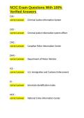 NCIC Exam Questions With 100- Verified Answers&period;docx