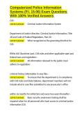 Computerized Police Information Systems &lpar;P&period;I&period; 15-06&rpar; Exam Questions With 100- Verified Answers&period;docx