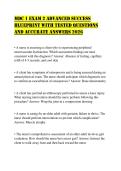 MDC 1 EXAM 2 ADVANCED SUCCESS BLUEPRINT WITH TESTED QUESTIONS AND ACCURATE ANSWERS 2026