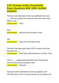CJP Criminal Justice Practitioner Exam Questions With 100- Verified Answers&period;docx