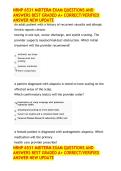 NRNP 6531 MIDTERM EXAM QUESTIONS AND ANSWERS BEST GRADED A&plus; CORRECT-VERIFIED ANSWER NEW UPDATE