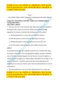 NURSE-UN 311 AE CRITICAL THINKING TEST BANK EXAM QUESTIONS AND ANSWERS BEST GRADED A&plus; LATEST UPDATE 2022