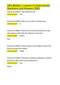 AEA Module 1 Lesson -1 Exam Actual Questions and Answers 2026&period;docx