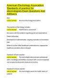 American Electrology Association Standards of practice for electrologists Exam Questions And ANSwers&period;docx