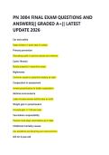 PN 3004 FINAL EXAM QUESTIONS AND  ANSWERS&vert;&vert; GRADED A&plus;&vert;&vert; LATEST  UPDATE 2026 