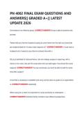 PN 4002 FINAL EXAM QUESTIONS AND  ANSWERS&vert;&vert; GRADED A&plus;&vert;&vert; LATEST  UPDATE 2026