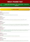 NR341 PHARM TEST 370&plus; &lpar;Latest 2025-2026 Edition&rpar; 100&percnt; Verified Q&A &plus; Answer Key Solutions