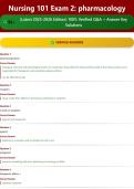 Nursing 101 Exam 2  pharmacology 95&plus; &lpar;Latest 2025-2026 Edition&rpar; 100&percnt; Verified Q&A &plus; Answer Key Solutions