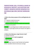 Propertymark Level 4 Technical Award in Residential Property Law &ndash; Questions & Answers