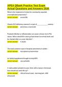 APEA QBank Practice Test Exam Actual Questions and Answers 2026&period;docx