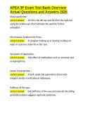 APEA 3P Exam Test Bank Overview Actual Questions and Answers 2026&period;docx