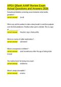 APEA QBank AANP Review Exam Actual Questions and Answers 2026&period;docx