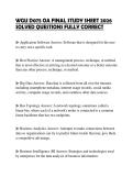 WGU D075 OA FINAL STUDY SHEET 2026 SOLVED QUESTIONS FULLY CORRECT