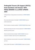 Prehospital Trauma Life Support &lpar;PHTLS&rpar;  Exam Questions and Answers 100&percnt;  PASS&vert;&vert; GRADED A&plus;&vert;&vert; LATEST UPDATE  2026 