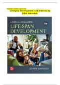 Test Bank A Topical Approach To Lifespan Development 11th Edition&comma; Author&colon;John W&period; Santrock&vert; All Chapter 1-17&vert; Latest Version With Detailed And Verified Answers&vert; Graded A&plus;