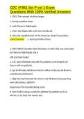 CDC 4Y051 Set P vol 1 Exam Questions With 100- Verified Answers&period;docx