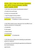 4Y051 CDC O Set Vol 3 Exam Questions with 100- Correct Answers Verified Latest Update 2026&excl;&excl;&period;docx