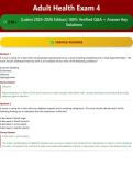 Adult Health Exam 4 210&plus; &lpar;Latest 2025-2026 Edition&rpar; 100&percnt; Verified Q&A &plus; Answer Key Solutions