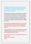 AWR 358-W &lpar;HAZWOPER&rpar; Study Guide Exam &vert;&vert; Most Recent  Exam 2026-2027 Actual Complete Real Exam Questions And  Correct Answers &lpar; Verified Answers&rpar; Already Graded A&plus; &vert;  Newest Exam &vert; Just Released&excl;&excl;