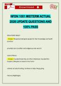 NFDN 1001 MIDTERM ACTUAL 2026 UPDATE QUESTIONS AND 100&percnt; PASS