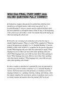 WGU D169 FINAL STUDY SHEET 2026 SOLVED QUESTIONS FULLY CORRECT