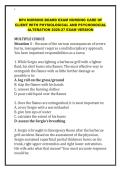 NP4 NURSING BOARD EXAM NURSING CARE OF CLIENT WITH PHYSIOLOGICAL 