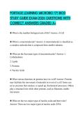 PORTAGE LEARNING MICROBIO 171 BIOD STUDY GUIDE EXAM 2026 QUESTIONS WITH CORRECT ANSWERS GRADED A&plus;