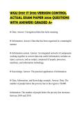 WGU D197 IT D193 VERSION CONTROL ACTUAL EXAM PAPER 2026 QUESTIONS WITH ANSWERS GRADED A&plus;