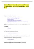 Unitek Midterm Exam Questions and Answers &vert; Latest Update 2026&sol;2027 &vert; Graded A&plus; &vert; 100&percnt; Pass&period;
