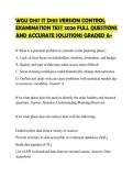 WGU D197 IT D193 VERSION CONTROL EXAMINATION TEST 2026 FULL QUESTIONS AND ACCURATE SOLUTIONS GRADED A&plus;