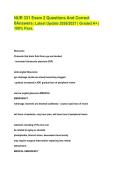 NUR 331 Exam 2 Questions And Correct 0Answers &vert; Latest Update 2026&sol;2027 &vert; Graded A&plus; &vert; 100&percnt; Pass&period;