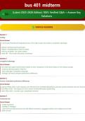 bus 401 midterm 55&plus; &lpar;Latest 2025-2026 Edition&rpar; 100&percnt; Verified Q&A &plus; Answer Key Solutions