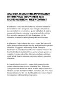 WGU D217 ACCOUNTING INFORMATION SYSTEMS FINAL STUDY SHEET 2026 SOLVED QUESTIONS FULLY CORRECT