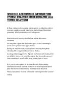 WGU D217 ACCOUNTING INFORMATION SYSTEMS PRACTICE GUIDE UPDATED 2026 TESTED SOLUTIONS