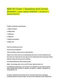 NUR 331 Exam 1 Questions And Correct Answers &vert; Latest Update 2026&sol;2027 &vert; Graded A&plus; &vert; Guaranteed A&plus;&period;