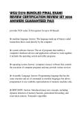 WGU D270 BUNDLED FINAL EXAMS REVIEW CERTIFICATION REVIEW SET 2026 ANSWERS GUARANTEED PASS