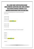 ISC 2 CISSP ISSEP CERTIFICATION EXAM 2026&vert;VERIFIED QUESTIONS AND 100&percnt; CORRECT SOLUTIONS&vert;UPDATED VERSION &excl;&excl;&excl;&vert;A&plus; GRADED&vert;EXAM READY&vert;95&percnt; SUCCESS RATE